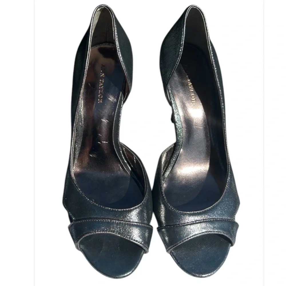 Ann Taylor cut out peep toe heels 8